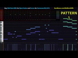 rock riffs midi for djent guitar scores for harmonez